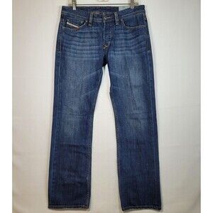 Diesel Viker Straight Leg Button Fly Jeans Men 34x31 Blue Denim ORUS6
